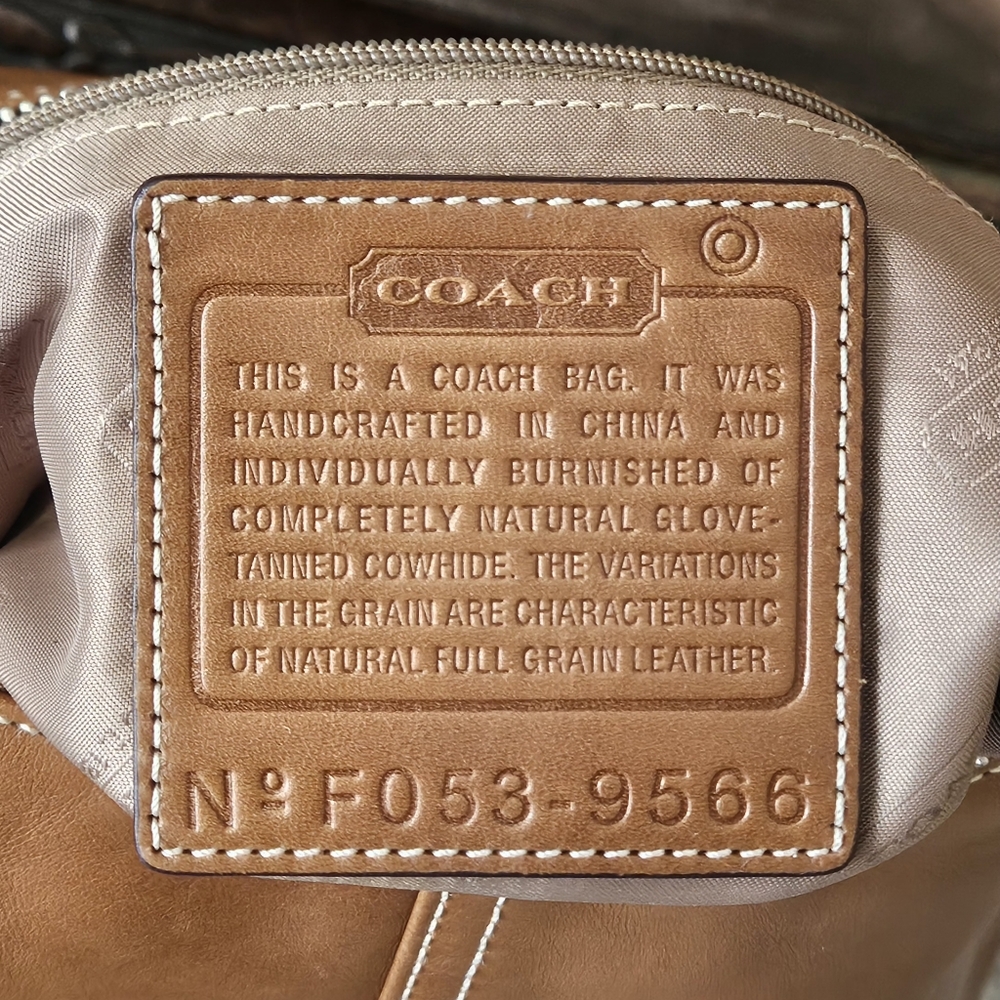 Coach Cognac Leather Shoulder Hobo Bag - Picture 3 of 8